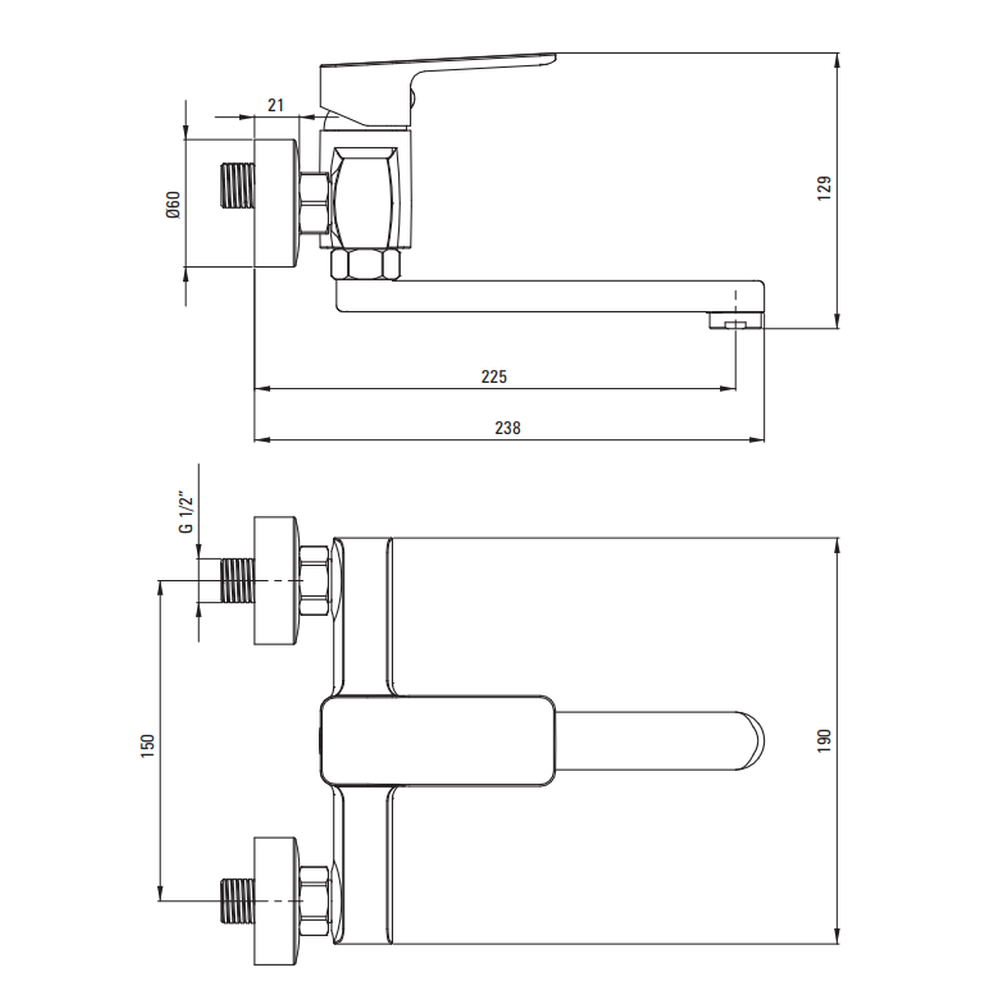 Baterie Chiuveta negru mat cu pipa pivotanta 238 mm Deante Maro [2]