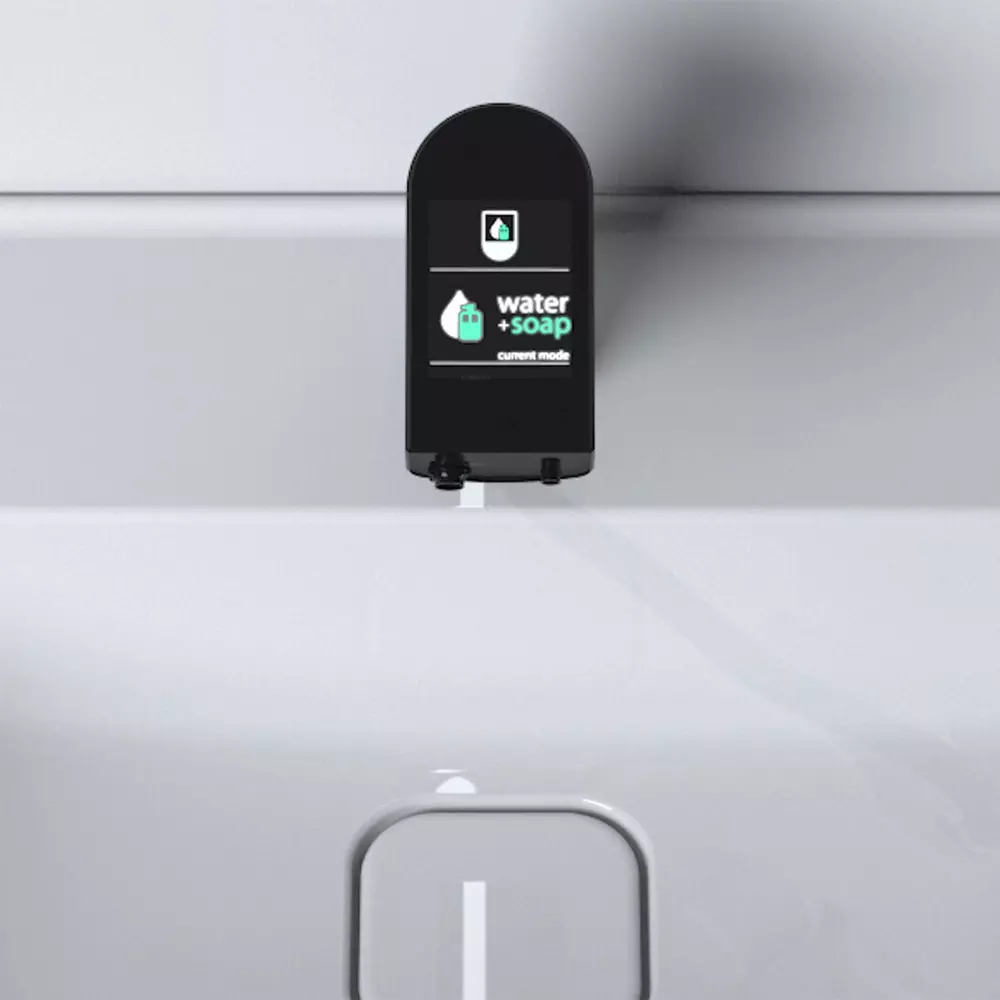 Baterie lavoar electronica cu senzor si dozator de sapun integrat, negru lucios, Ideal Standard Intellmix [4]