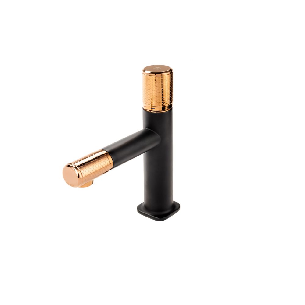 Baterie lavoar FDesign Ardesia, negru mat/rose gold lucios [3]