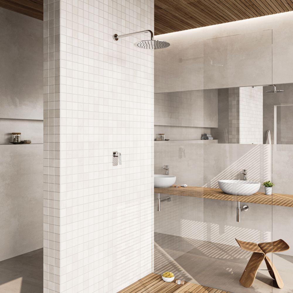 Baterie dus incastrata FDesign Seppia, corp incastrat inclus, crom lucios [4]