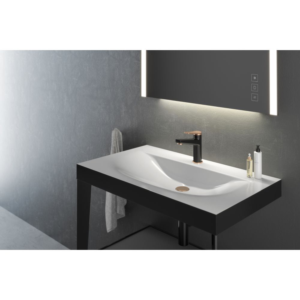 Baterie lavoar FDesign Seppia, negru mat/rose gold lucios [6]