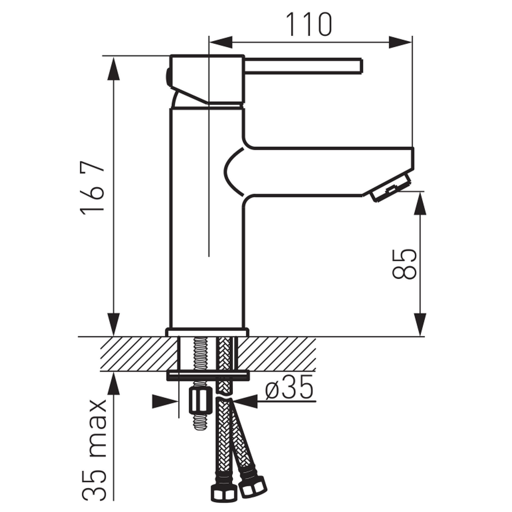 Baterie lavoar FDesign Flusso, crom lucios [2]