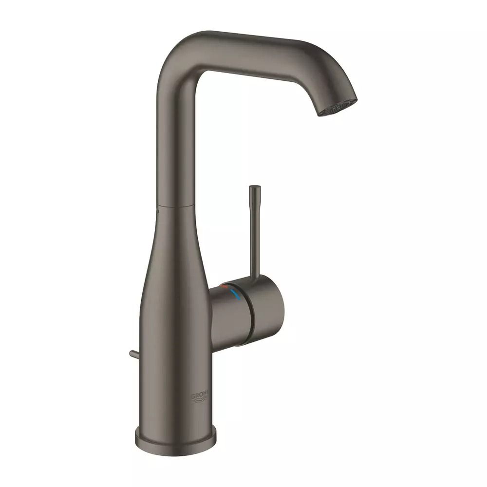 Baterie lavoar Grohe Essence, marimea L, ventil inclus, antracit periat Hard Graphite