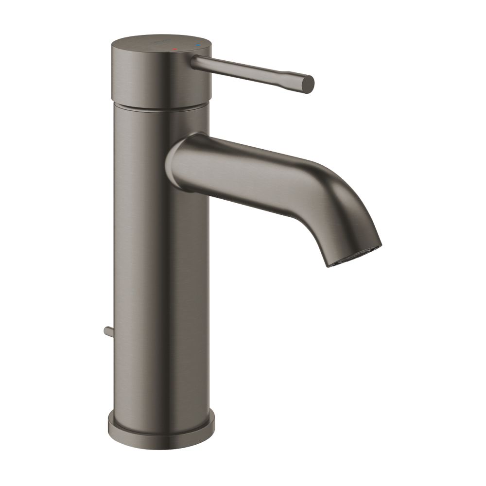 Baterie lavoar Grohe Essence, marimea S, ventil inclus, antracit periat Hard Graphite