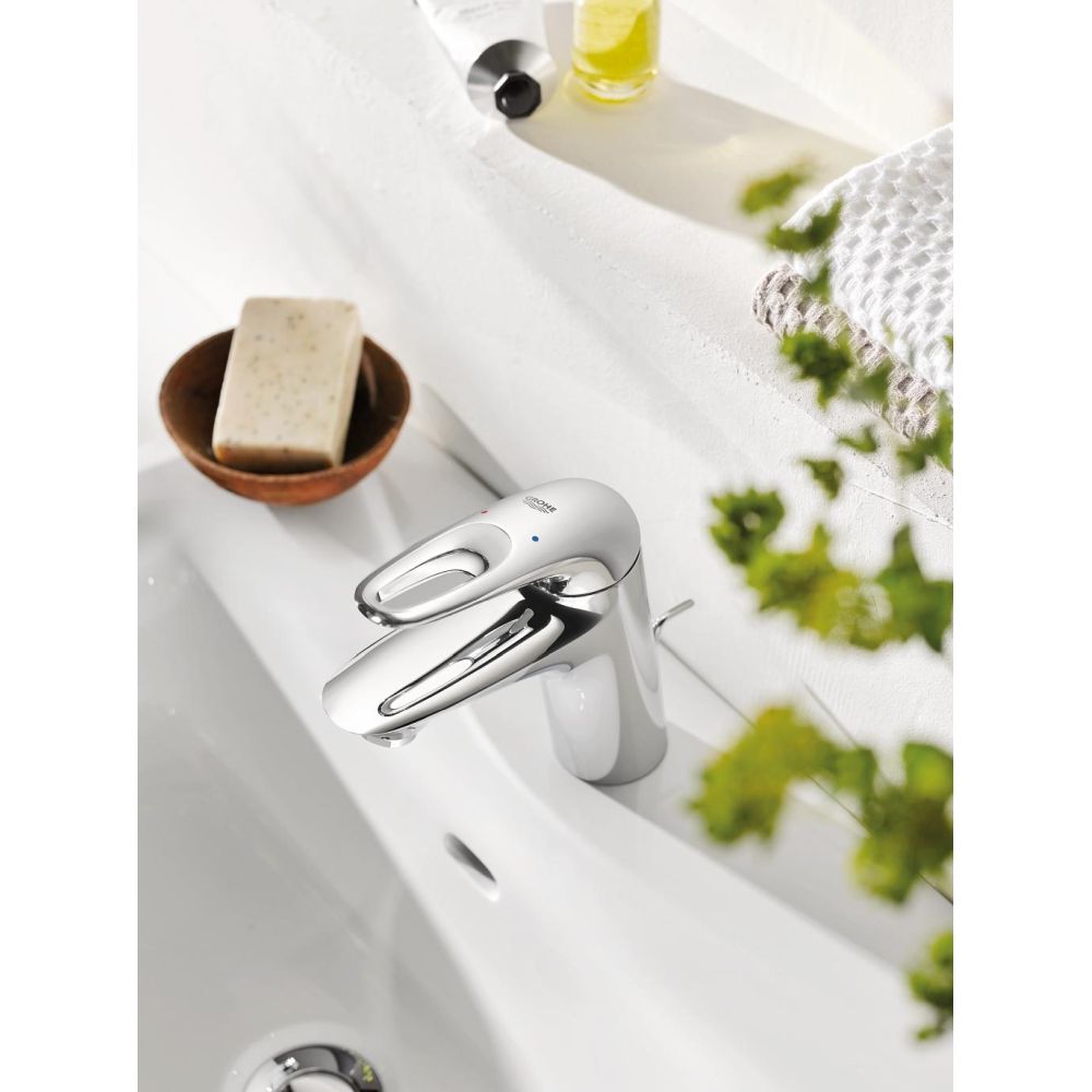 Baterie lavoar Grohe Eurostyle, marimea S, ventil inclus, crom lucios [2]