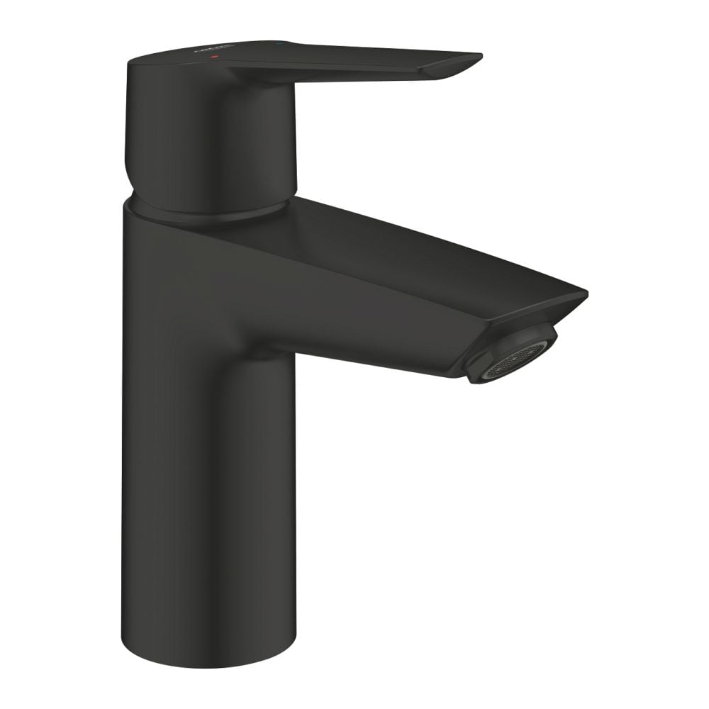 Baterie lavoar Grohe Start, marimea S, ventil inclus, negru mat