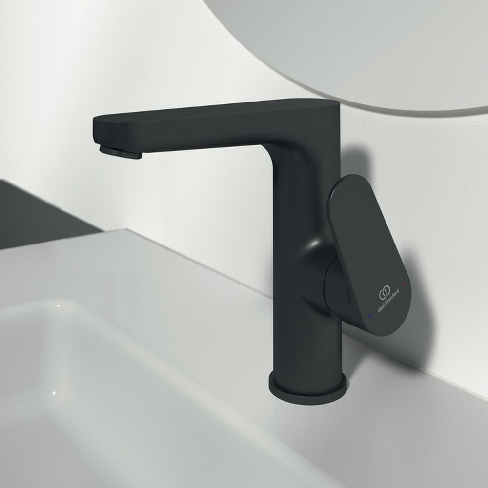 Baterie lavoar Ideal Standard Cerafine O negru mat cu ventil inclus [4]