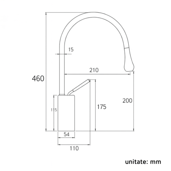 Baterie lavoar inalta, auriu nichelat, cu pipa pivotanta 360 de grade [11]