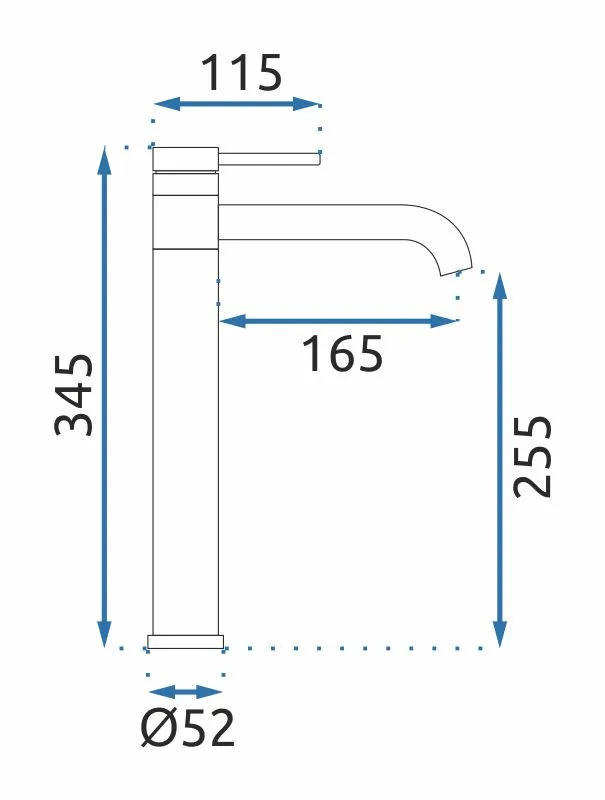 Baterie lavoar inalta auriu periat Rea LUNGIS Brush Gold Super High [4]