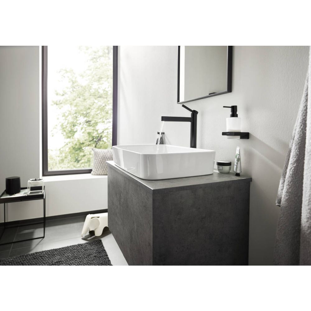 Baterie lavoar inalta negru mat cu ventil push-open Hansgrohe Finoris 76070670 [3]
