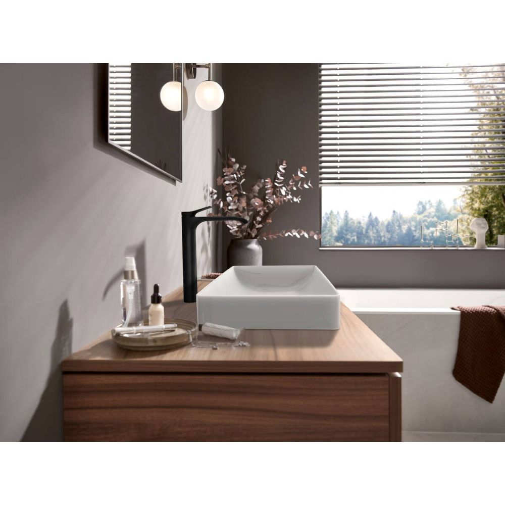Baterie lavoar inalta culoare negru mat, cu ventil inclus, Hansgrohe Vivenis 250 [2]