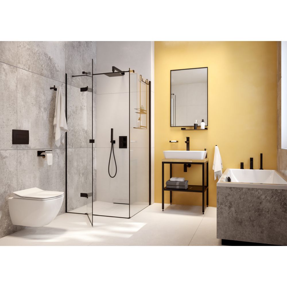 Baterie lavoar inalta Deante Anemon cu ventil click-clack inclus, negru mat [3]