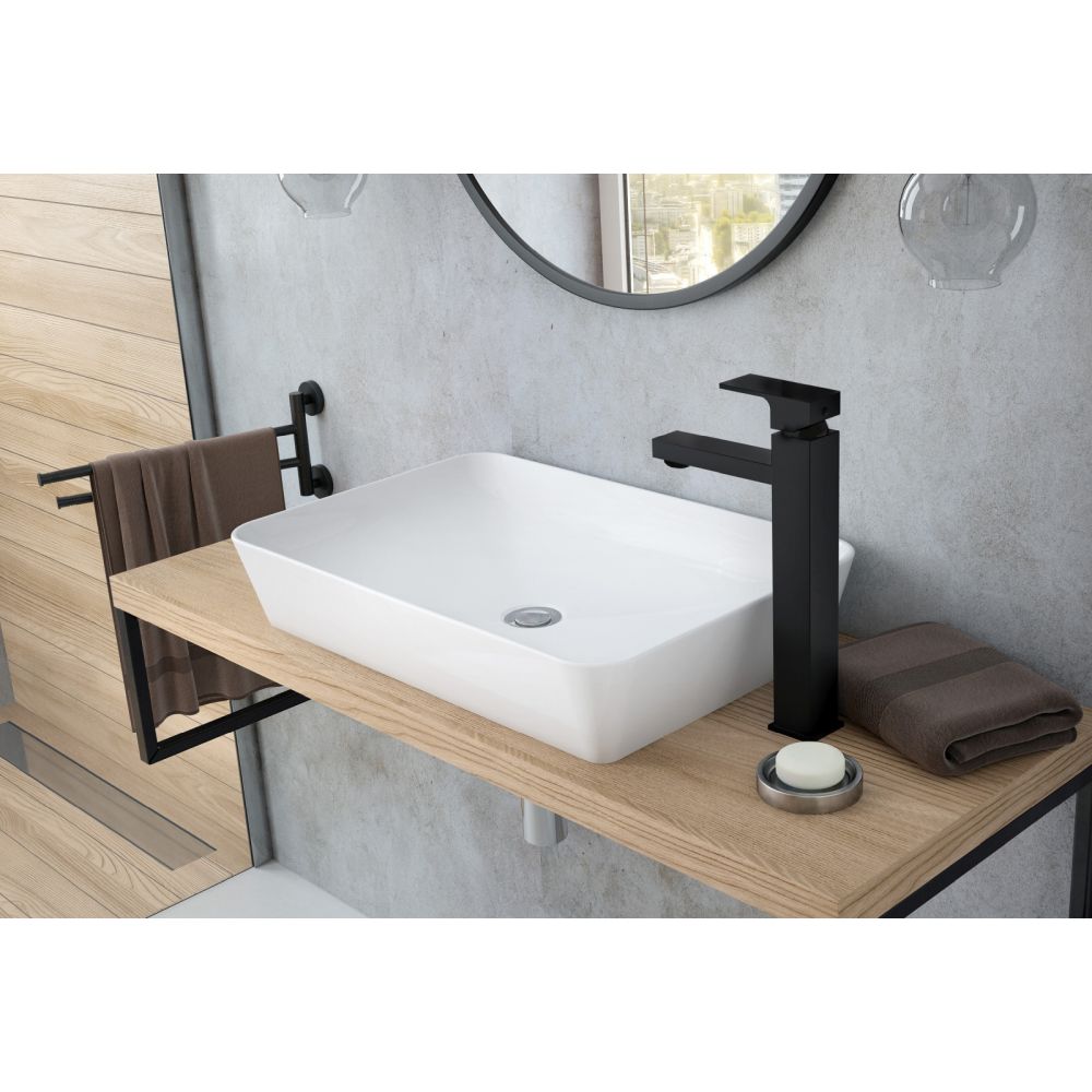 Baterie lavoar inalta Deante Anemon cu ventil click-clack inclus, negru mat [2]