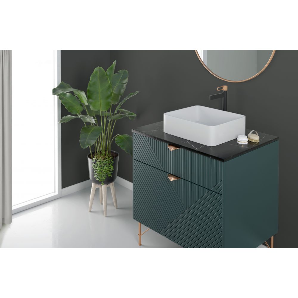 Baterie lavoar inalta FDesign Zaffiro, negru mat/rose gold lucios [5]