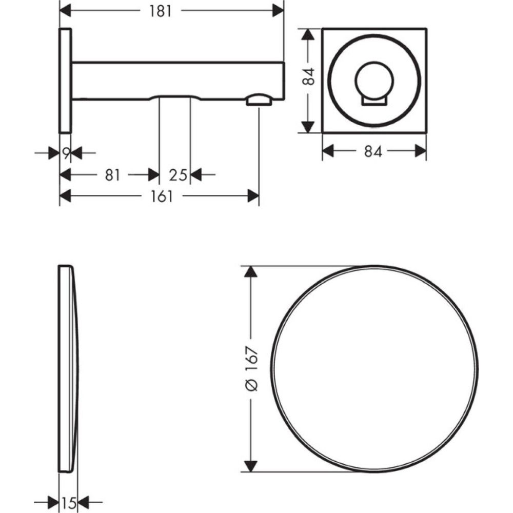 Baterie lavoar incastrata crom cu senzor Hansgrohe Axor Uno [2]