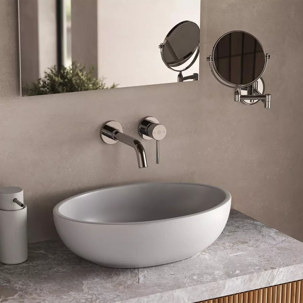 Baterie lavoar incastrata FDesign Flusso, corp incastrat inclus, crom lucios [2]
