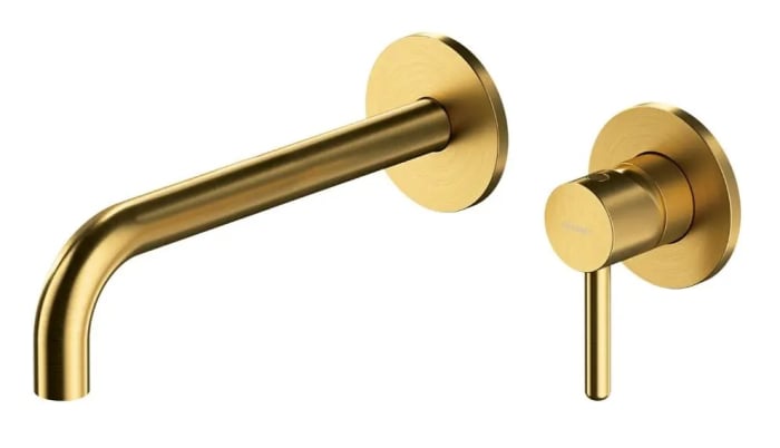 Baterie lavoar încastrată, instalare cu 2 orificii, auriu periat, OMNIRES Y [1]