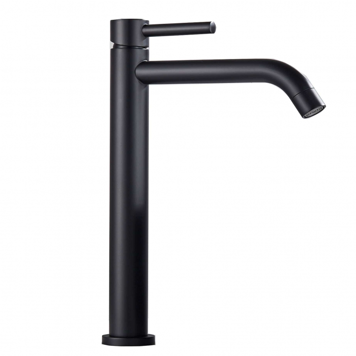 Baterie slim pentru lavoar, negru mat, cu montare in blat [10]