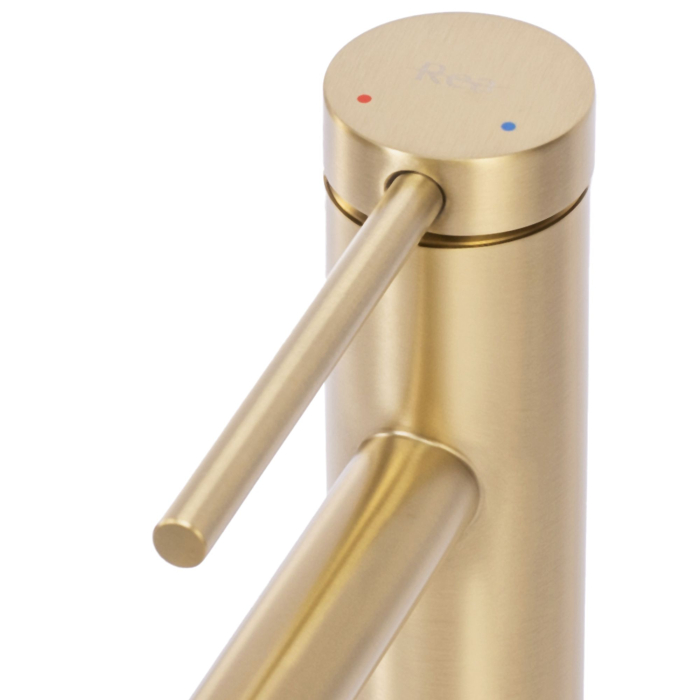 Baterie lavoar cu montare pe blat, auriu periat, Rea Foss [6]