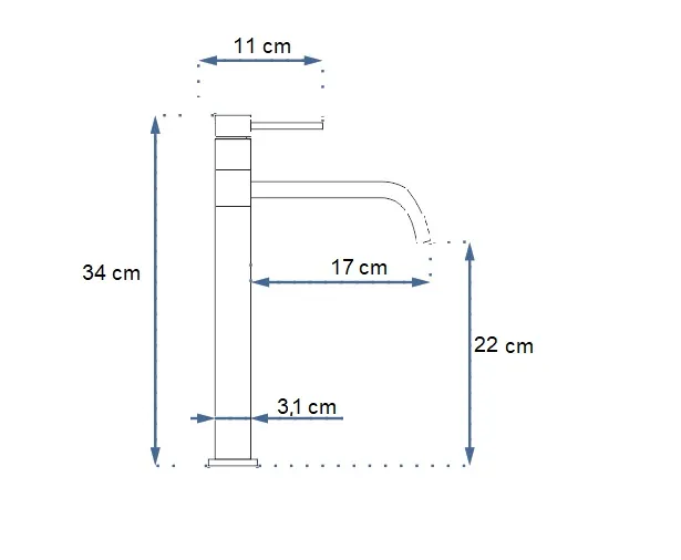 Baterie pentru lavoar cu montaj pe blat, auriu periat, Rea Lugano [7]