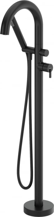 Baterie pentru cada freestanding, negru, cu set de dus, Deante Silia
