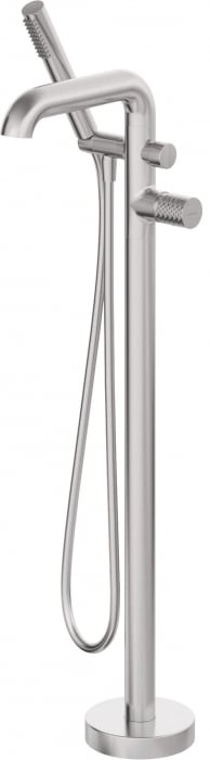 Baterie pentru cada freestanding, otel, cu set de dus, Deante Silia Hexa