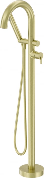 Baterie pentru cada freestanding, auriu periat, cu set de dus, Deante Silia