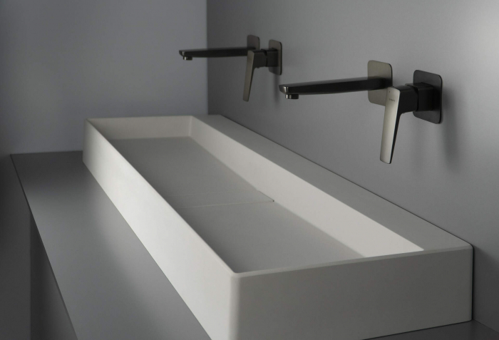 Baterie pentru lavoar, titan, montaj ingropat, Deante Blur [4]