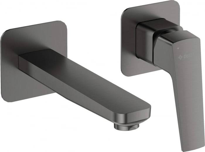 Baterie pentru lavoar, titan, montaj ingropat, Deante Blur