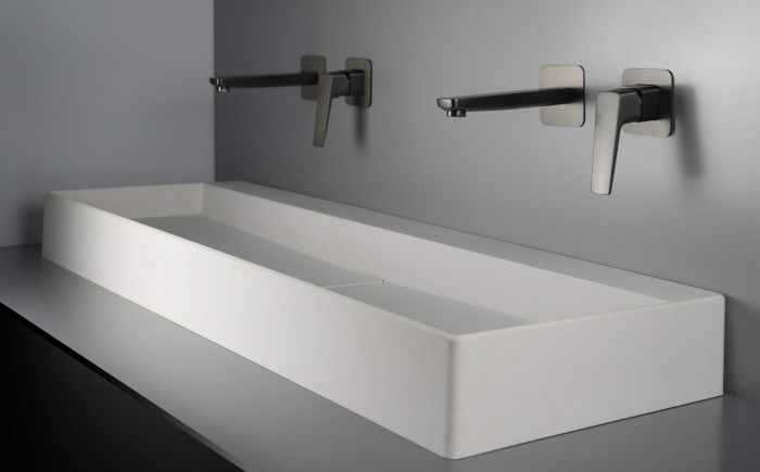 Baterie pentru lavoar, titan, montaj ingropat, Deante Blur [6]