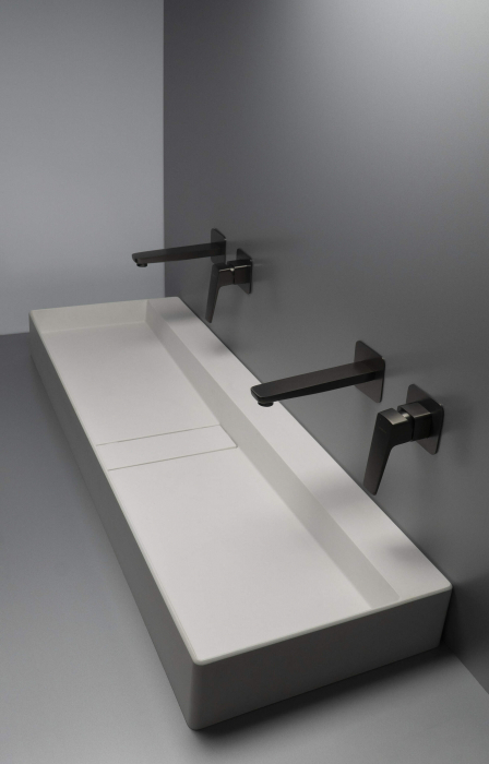 Baterie pentru lavoar, titan, montaj ingropat, Deante Blur [5]