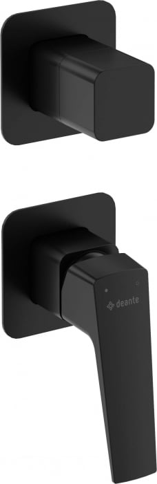 Baterie pentru dus, negru, cu comutator, pentru corp ingropat, Deante Blur