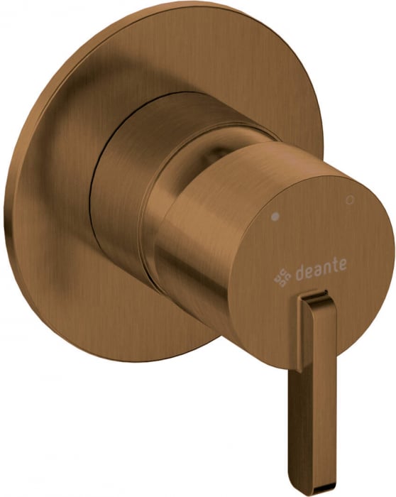 Baterie pentru dus, bronz, fara comutator, pentru corp ingropat, Deante Silia