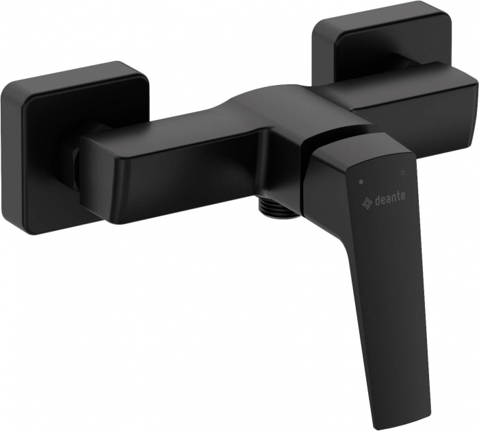 Baterie pentru dus, negru, montare pe perete, Deante Blur