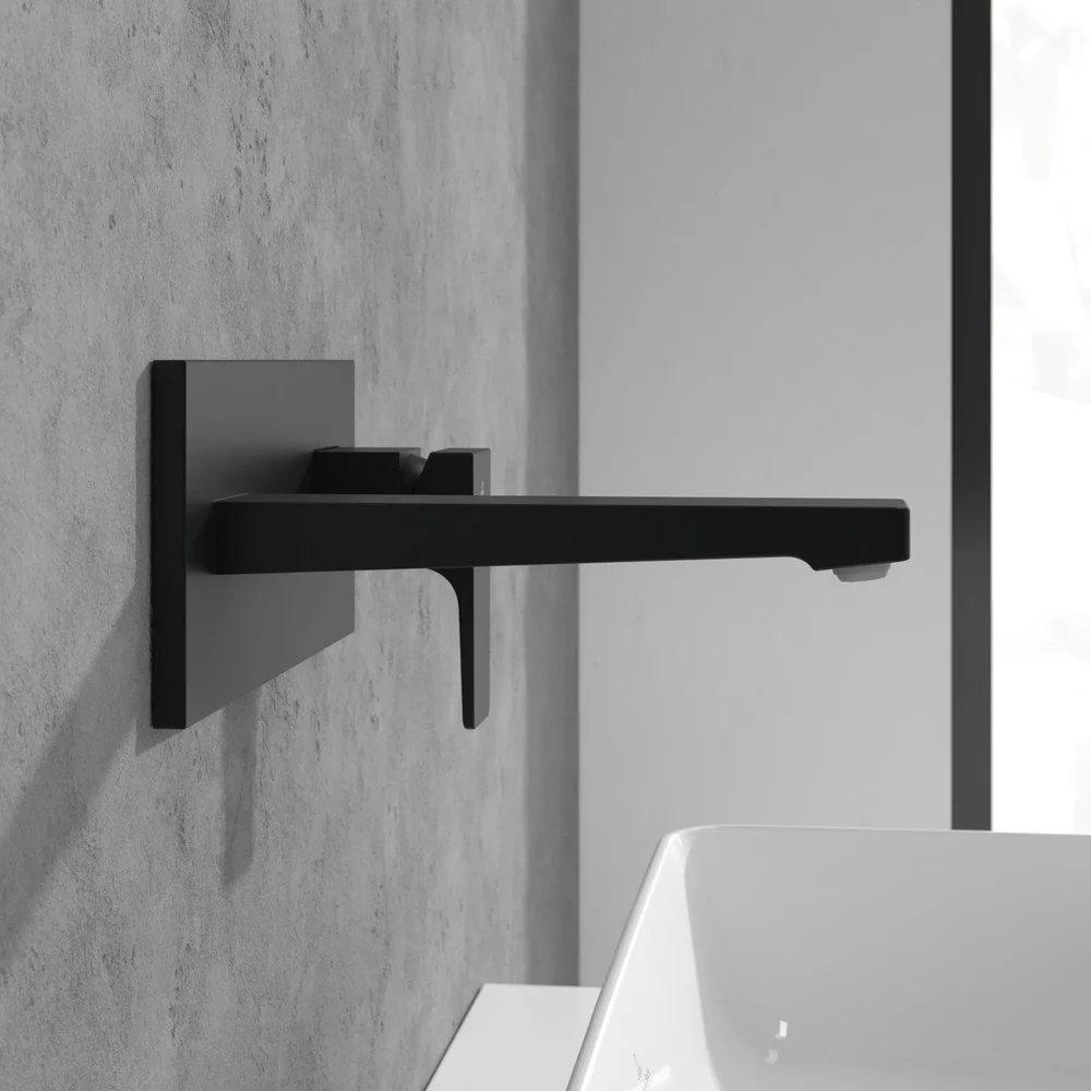 Baterie pentru lavoar, montaj incastrat, negru mat, Villeroy&Boch Architectura Square [4]