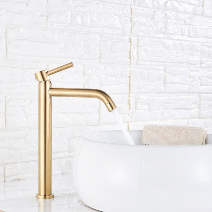 Baterie lavoar aurie cu montare pe blat, slim Wasser Gold [2]