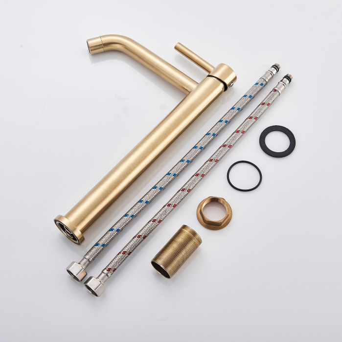 Baterie lavoar aurie cu montare pe blat, slim Wasser Gold [7]