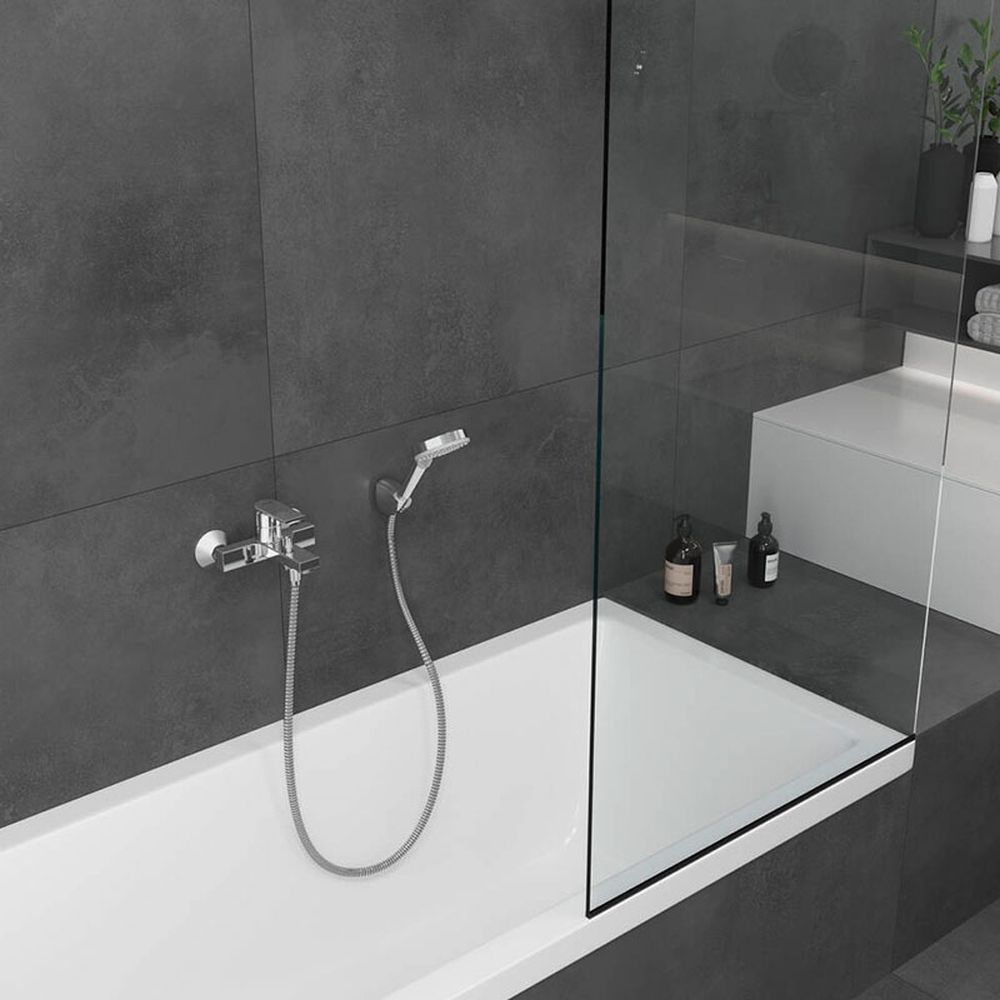 Baterie perete cada sau dus, culoare crom lucios Hansgrohe Vernis Shape [2]