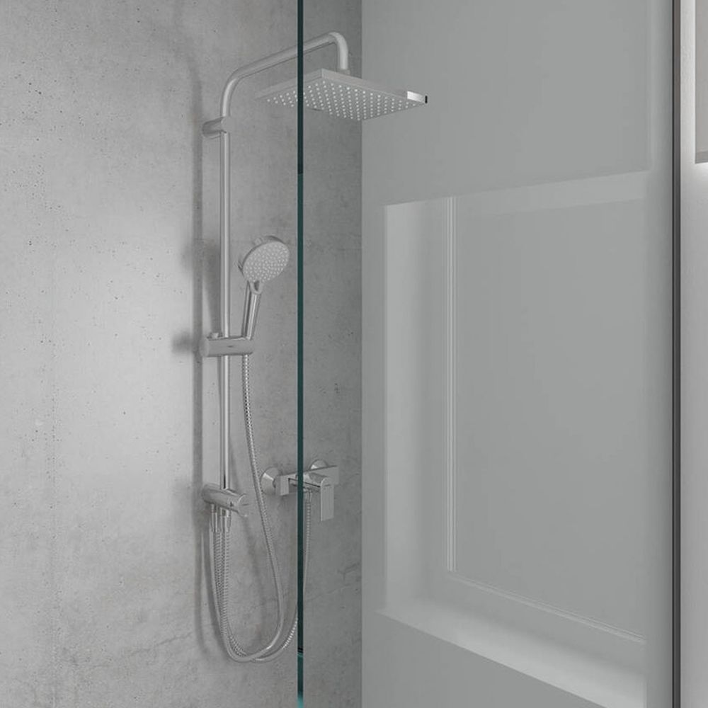 Baterie perete dus, culoare crom lucios Hansgrohe Vernis Shape [2]