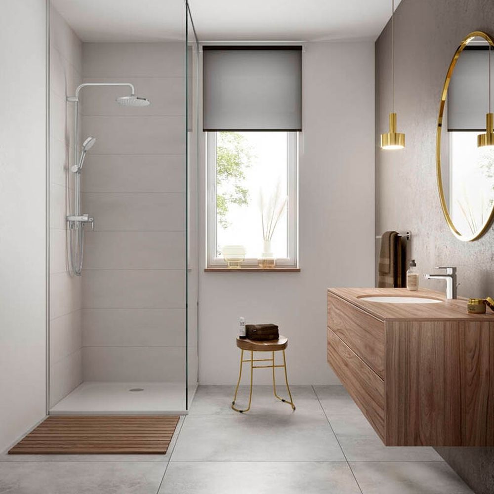 Baterie perete dus, culoare crom lucios Hansgrohe Vernis Blend [2]