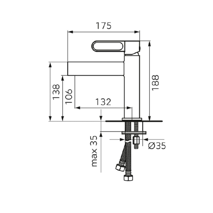 Baterie stativa lavoar Zaffiro, gun metal [2]