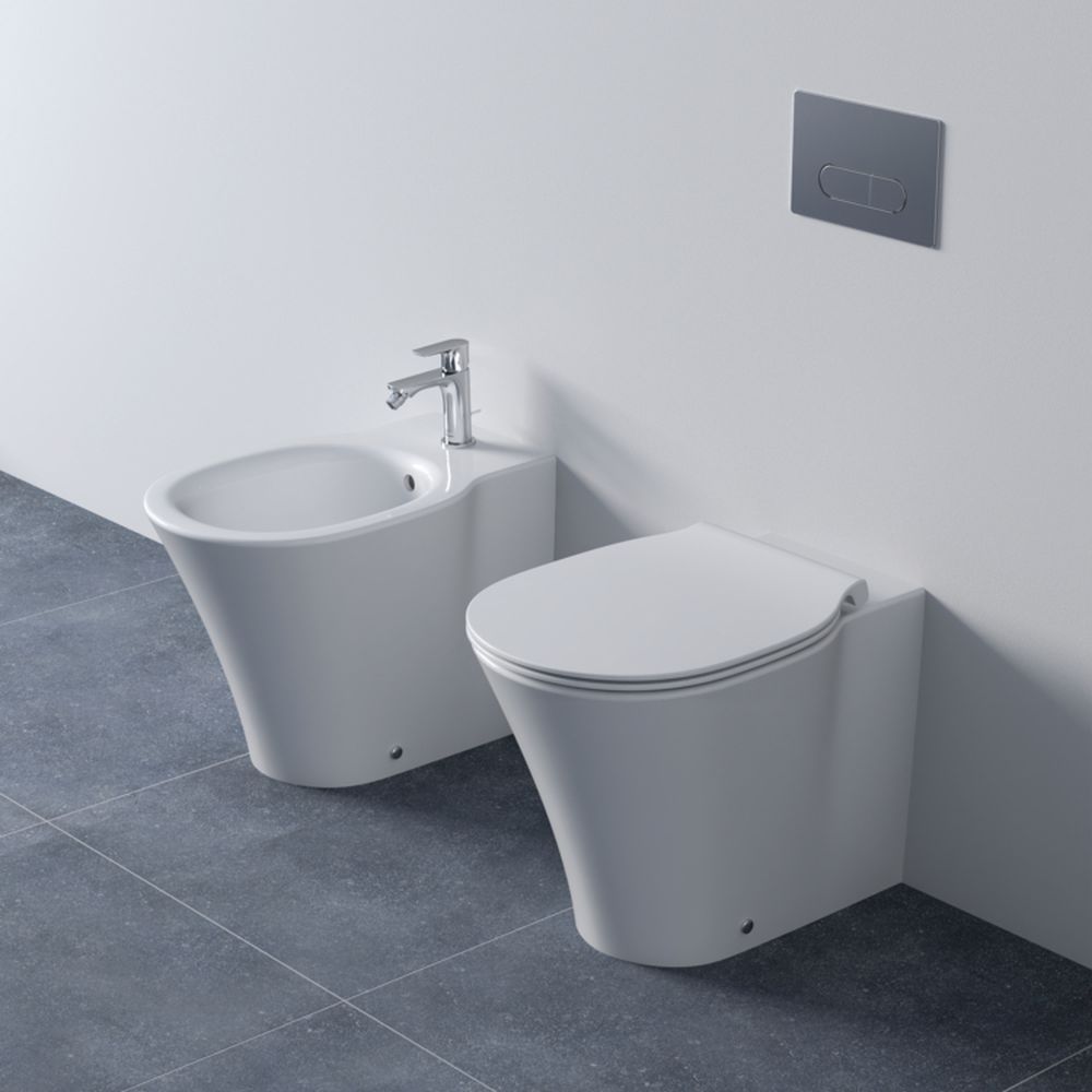 Bideu stativ Ideal Standard Connect Air back to wall alb lucios [5]