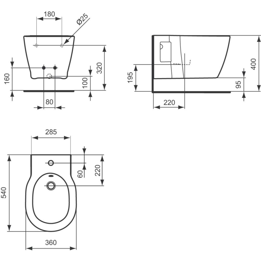 Bideu suspendat Ideal Standard Connect alb lucios [2]