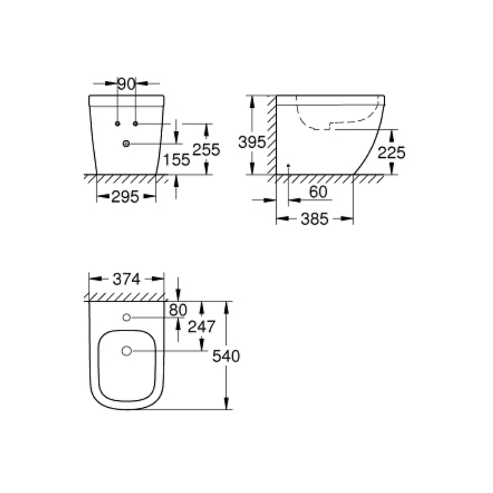 Bideu stativ alb Grohe Euro Ceramic [2]