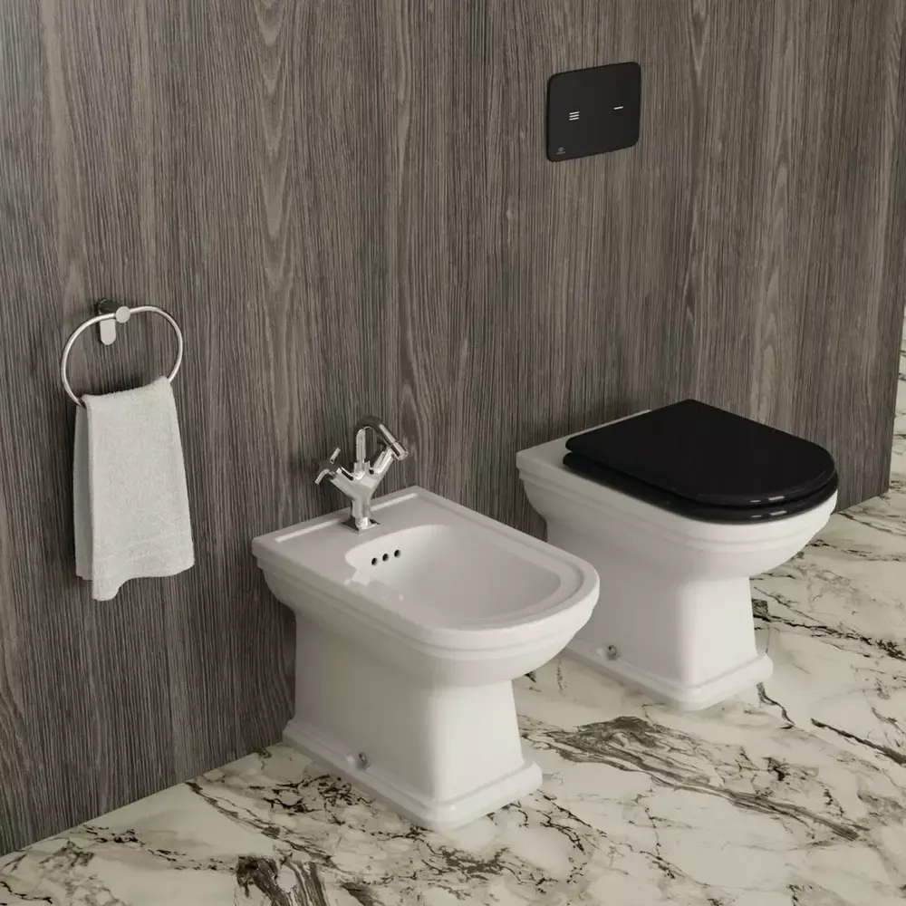 Bideu pe pardoseala clasic Ideal Standard Atelier Calla alb lucios [6]