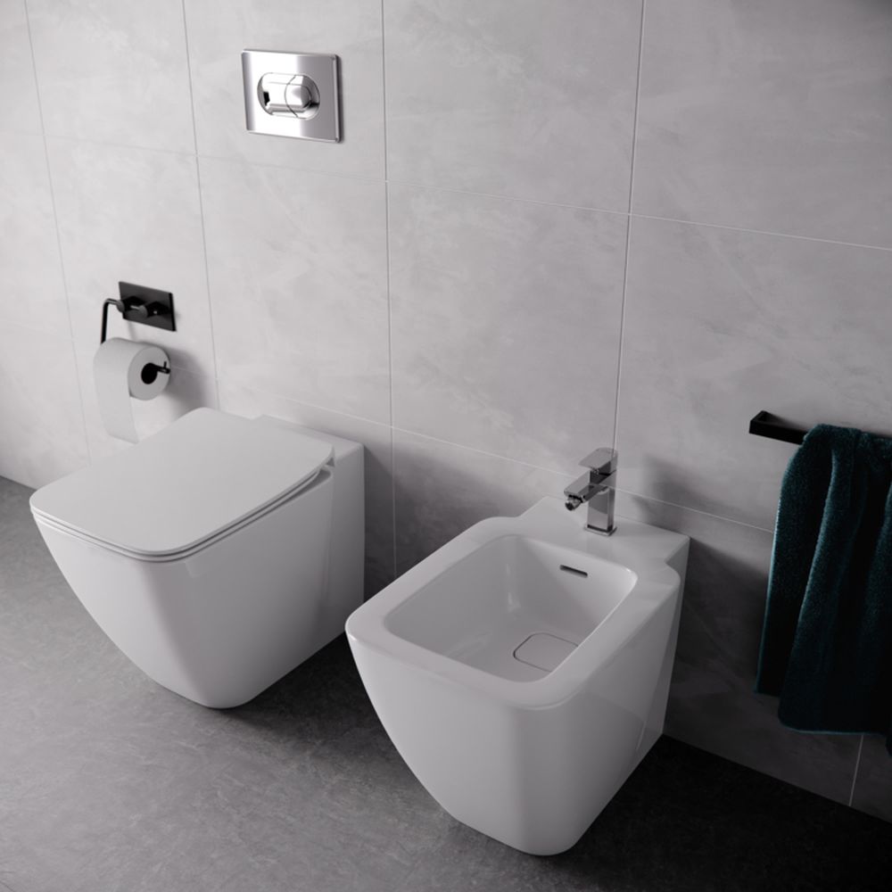 Bideu stativ Ideal Standard Strada II back to wall alb lucios [5]
