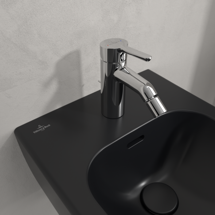 Bideu suspendat 530x370 mm, cu preaplin, negru, Villeroy & Boch Skyla [2]