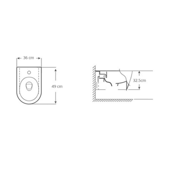 Bideu suspendat cu fixare ascunsă, alb lucios, Fluminia Ricci [3]