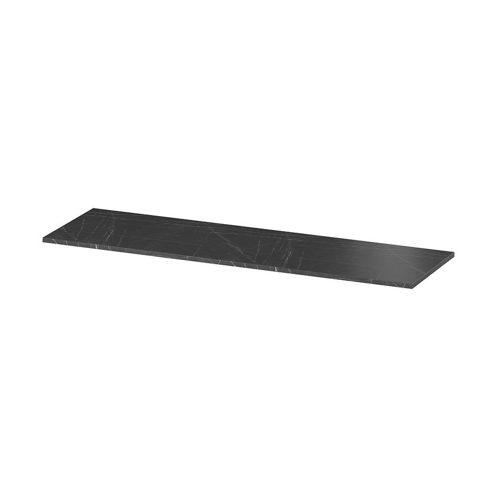 Blat pentru mobilier baie Cersanit Larga 160 cm, negru marmura