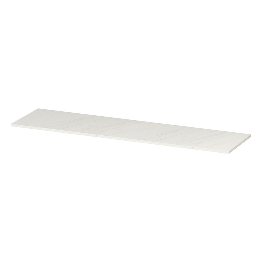 Blat pentru mobilier baie Cersanit Larga 180 cm, alb marmura